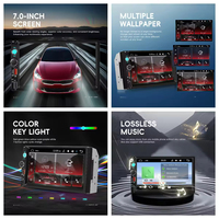 Radio para Auto Podofo de 7'' con Pantalla Táctil Completa, Reproductor MP5 Estéreo, FM, EQ, USB, Carga Rápida, Control del Volante, Amplio Stock