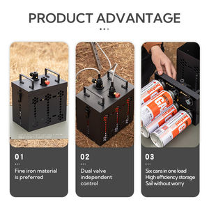 Campingmoon 6 pièces par ensemble Camping Giant Energy Gas Butane Can tank Canister Outer Box Holder - Product Image 4