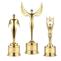 Trophées personnalisés de métaux de football Shining Glory Award Star Metal Trophy for Winner
