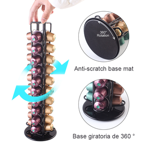 Expositor de Tazas de Café, Soporte de Metal Negro de Doble Nivel, Tipo Torre, Organizador de Cocina para <span class=keywords><strong>Cápsulas</strong></span> de Café - Product Image 2