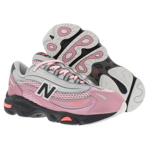 New Balance 1000 GS Chaussures de course en maille rose et gris pour filles - Product Image 4