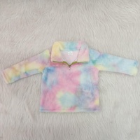 Bé Kids Toddler Cô Gái Tie Dye In No Moq Bán Hot Áo Thun Zip Top Cardigan Mùa Đông Dày Sherpa Chất Liệu Trẻ Em Áo Len