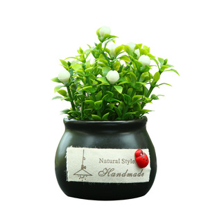 Planta Artificial Bonsái, Adorno de Fruta de la Suerte, Resina Redonda Hecha a Mano, Decoración para Coche, Decoración Verde Fresca - Product Image 5