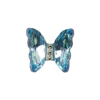 Paso Sico Strass Papillon en Cristal pour Ongles, Effet Aurore Arc-en-ciel Super Scintillant 3D, Bijoux d'Ongles Éclatants et Transparents