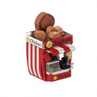 Modelo de Tienda de Pollo Frito Personalizado, Bloques de Construcción, Set de Ladrillos DIY, Regalo Promocional de Marca Corporativa, OEM ODM