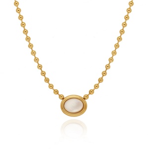 Collares de Plata y Oro PVD Antideslustre de Moda, Joyería Fina de Acero Inoxidable 316L, Collar de Concha Natural para Mujer - Product Image 6