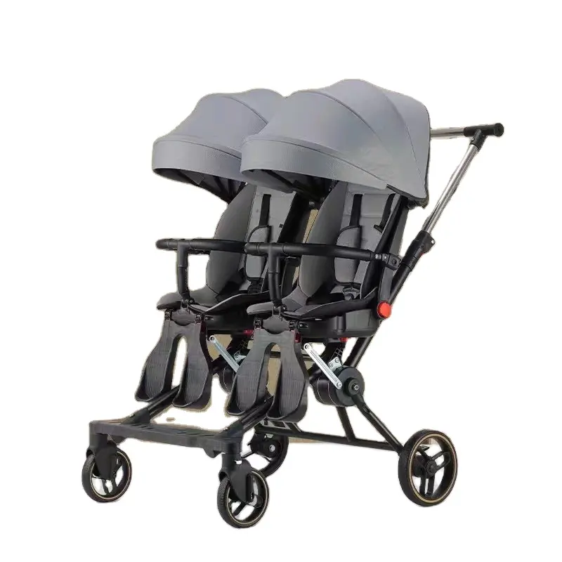 New Arrival Double stroller for children easy foldable adjustable baby twin strollers pram for sale