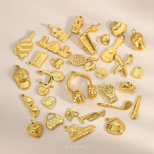 Articles essentiels au quotidien |   Pendentif <span class=keywords><strong>breloque</strong></span> en acier inoxydable plaqué or PVD 18 carats pour la fabrication de bijoux, étanche et hypoallergénique - Product Image 6