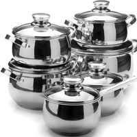 Ensemble de 12 ustensiles de cuisine en acier inoxydable de qualité alimentaire avec poignées creuses – Vente en gros