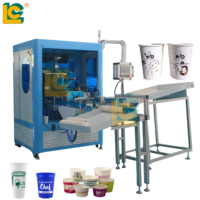 Nueva Máquina de Serigrafía Automática Inteligente PLC LED UV para Vasos de Plástico y Papel Desechables, Alta Velocidad 4000 PCS/Hr, 120mm de Diámetro