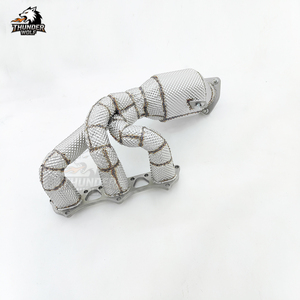 Système d'échappement <span class=keywords><strong>Hetu</strong></span> de haute qualité avec résonateur et bouclier thermique, collecteur d'admission compatible avec 718 GT4 RS 4.0L - Product Image 2