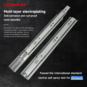 Riel de Extensión Completa con Rodamiento de Bolas para Gabinete Consun, Herraje Deslizante para Cajón, Telescópico, Resistente, para Cocina, <span class=keywords><strong>Cierre</strong></span> Suave - Product Image 4