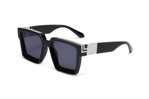 Солнцезащитные очки 2023 года, модные дизайнерские, с возможностью нанесения логотипа, стильные, роскошные, для женщин и мужчин, квадратные, металлическая оправа, UV400 - Product Image 5