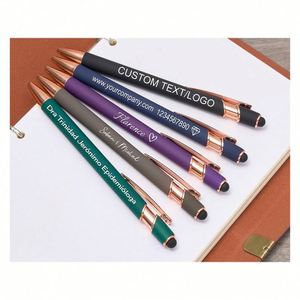 Bolígrafo de Metal Personalizado de Lujo con Tacto Suave en Oro Rosa, Logotipo Personalizado, Grabado, Impresión, Regalo para Profesores - Product Image 1