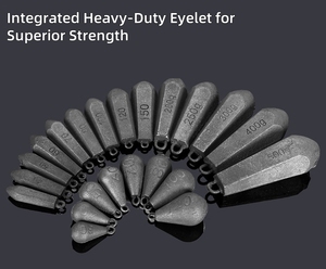 टिकाऊ भारी मछली वजन सिंकर्स स्किनी ड्रॉप वजन एडजस्टेबल आयरन-कास्ट मछली बेस और समुद्री मछली पकड़ने के लिए - Product Image 3