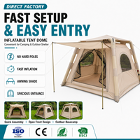 Tente gonflable d'extérieur pour le camping, abri dôme familial, tente de randonnée gonflable à ouverture rapide