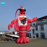 Carnaval Festival Parade Publicité Gonflable Crevettes/Homard/Écrevisse Grand Océan Animal Modèle pour Restaurant En Plein Air