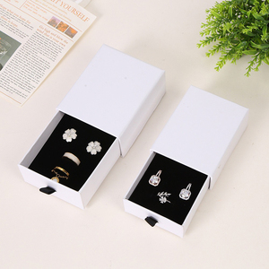 Mới ngăn kéo đồ trang sức hộp các tông bao bì đấm bốc Bông Tai đám cưới lưu trữ đồ trang sức hộp - Product Image 2