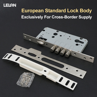 Serrure de porte d'entrée principale à mortaise européenne 50/60/70mm, corps de serrure haute sécurité avec loquet à rouleaux et pêne dormant multipoints