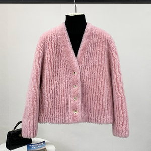Cappotto Invernale Casual in Lana d'Agnello per Donna, <span class=keywords><strong>Giacca</strong></span> Corta Calda in Pelle di Pecora, Parka JT3314 - Product Image 3