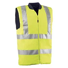 Gilet - HV708 XS Reflex - Colore: Giallo - Strisce riflettenti orizzontali e verticali. Chiusura con zip frontale. - Product Image 2