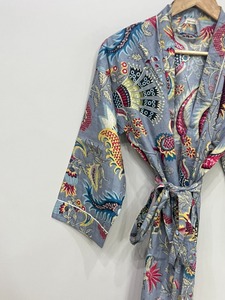 กิโมโนตัวยาวผ้าฝ้ายฟรีไซส์และใส่สบายเหมาะสำหรับทุกไซส์50นิ้วผู้จำหน่ายโดยประมาณจากอินเดีย - Product Image 4