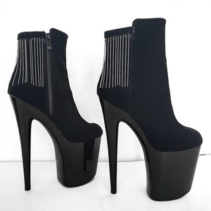 Botine Femme Talons Tacones Mujer 20CM Stripper Shoes Heels Ladies Tassel Pole Dance Shoes <b>Platform</b> Women's <b>Boots</b> - Product Image 2