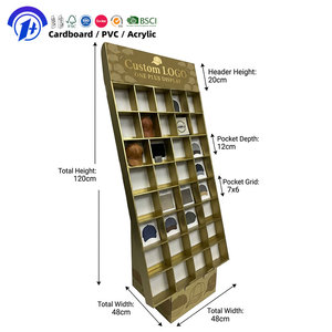 Custom Floor Standing Hat Display Rack FSC Certified Display Stand for Hat Display - Product Image 1