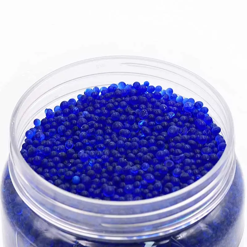 Gel de sílice azul para transformador Cuentas de gel de sílice de 3-5mm del proveedor de fábrica china Gel de sílice como desecante