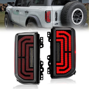 Ford Bronco <b>LED</b> Tail <b>Lights</b> 12V <b>Red</b> Lens For 2020-2022 Retrofit Upgrade - Product Image 1
