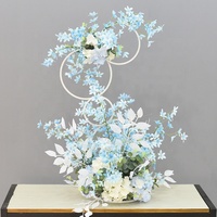 Lemfo — scène de Mariage avec fleurs artificielles W06155, support de Table rond en métal, centre de Table pour décoration, pour Mariage