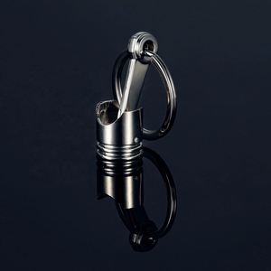 Porte-clés en métal 3D en forme de piston de moteur, accessoire automobile en gros - Product Image 4