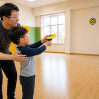 Afneembare vliegende schijf-werpmachine voor kinderen, handzaam vang- en doelspelset met 3 schijven, promotionele speelgoed voor kinderen