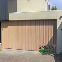 Grille de garage invisible en aluminium coloré Andexin, lamelles verticales, clôture, revêtement de porte de garage automatique