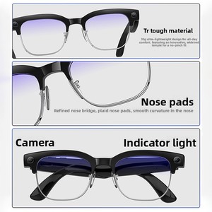 Gafas Inteligentes Unisex con IA 2025, Estilo Deportivo y Empresarial, con Grabación de Video y Fotos, Media Montura, Bloqueo de Luz Azul, Traducción por Bluetooth - Product Image 1