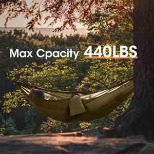 Wholesale Custom Logo Outdoor Portable Parachute Folding <b>Hammock</b> Swing Nylon Camping Mesh <b>Hammock</b> with Mosquito Net - Product Image 3