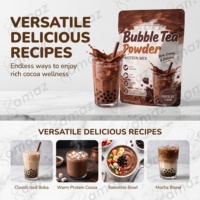 Poudre de thé au lait protéiné au chocolat pour bubble tea, mélange instantané pour boisson Boba avec emballage personnalisé et développement de formule