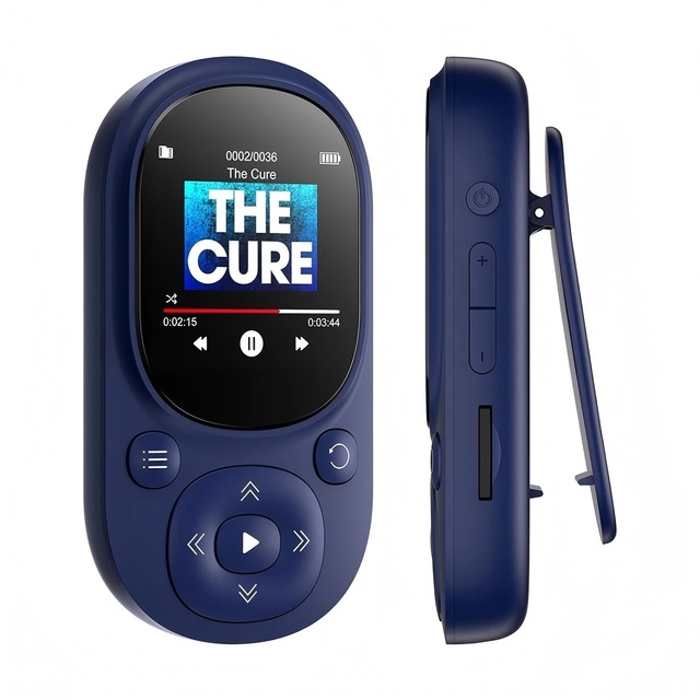 32GB MP3 MP4 Player Clip for 5.0 Lossless Sound FM Radio Voice Recorder Screen <2" 15-20h Battery Life for Sport Running