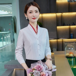 Aviation Academy <strong>Flight</strong> <strong>Attendant</strong> Uniform Professional Women's Long-Sleeve Spandex ODM Workwear for Beauty Salon Jewelry Store - Product Image 1