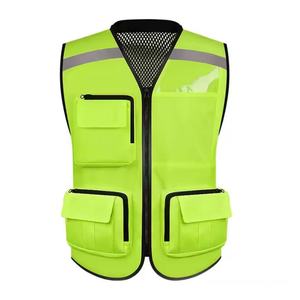 Chaleco de Seguridad Reflectante de Alta Visibilidad con Cierre de Cremallera, Malla Transpirable, Múltiples Bolsillos y Logotipo Personalizable - Product Image 2