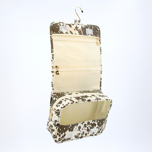 Bolsa de Aseo Colgante Personalizada, Organizador de Cosméticos de Gran Capacidad, Plegable, de Cuero PU, con Gancho - Product Image 6