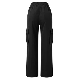 Abbigliamento da lavoro pantaloni Casual da <span class=keywords><strong>donna</strong></span> a vita alta a gamba larga dritto traspirante stile americano pantaloni sportivi retrò - Product Image 5