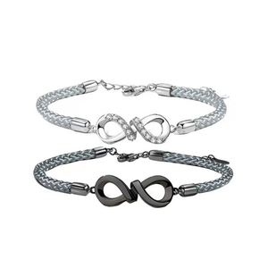 Juego de 2 Pulseras para Pareja, Hombre y Mujer, Amor Infinito, 8 Diseños, Pulsera para Pareja, Regalos de Joyería para el Día de San Valentín - Product Image 5