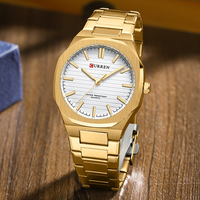 CURREN jam tangan 8456 tahan air olahraga bisnis mode pergelangan tangan klasik tali baja tahan karat tangan bercahaya reloj montre jam tangan pria