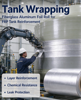 Rouleau de tissu en fibre de verre résistant à la chaleur, tissu tissé en fibre de verre sans alcali pour l'isolation des tuyaux et le renforcement industriel