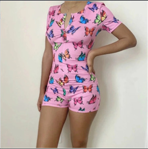 New Fashion Summer Hot-selling <strong>Cheap</strong> Customized Short Sleeves Pajamas Zodiac Adult <strong>Onesie</strong> for Women - Product Image 3
