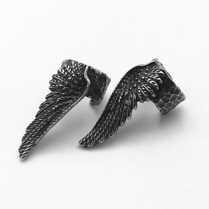 yunnique Feather Cuff <b>Earrings</b> Stainless Steel Geometric Design Unisex Fashion Jewelry - Product Image 5
