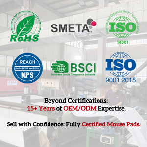 OEM Waterproof Surface Excel Cheat Sheet Desk Pad Office Excel <b>Mouse</b> Pad Shortcuts Large XXL Excel Mousepad with Stitched Edges - Product Image 3