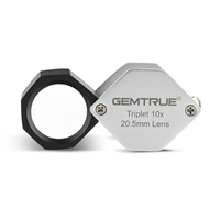 GemTrue 10x Triplet Diamond Loupe 20.5mm High Precision Jewelry Magnifier