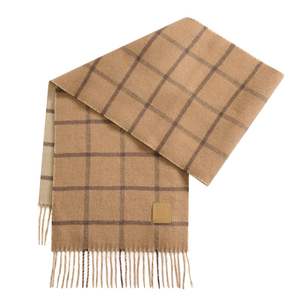 2025 nouveauté automne hiver <span class=keywords><strong>laine</strong></span> <span class=keywords><strong>tricot</strong></span> Plaid écharpe unisexe polyvalent chaud et épaissi haut de gamme <span class=keywords><strong>Snood</strong></span> femmes frange châle - Product Image 4